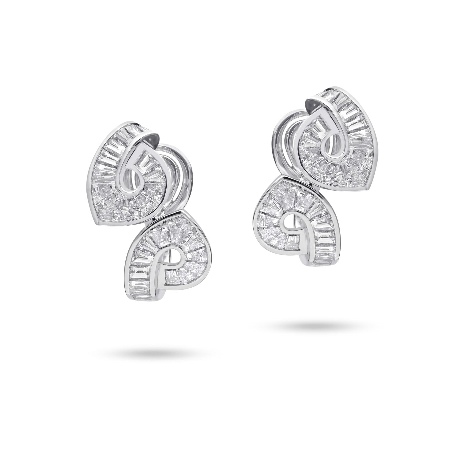 バゲット・ダイヤモンドのイヤリング