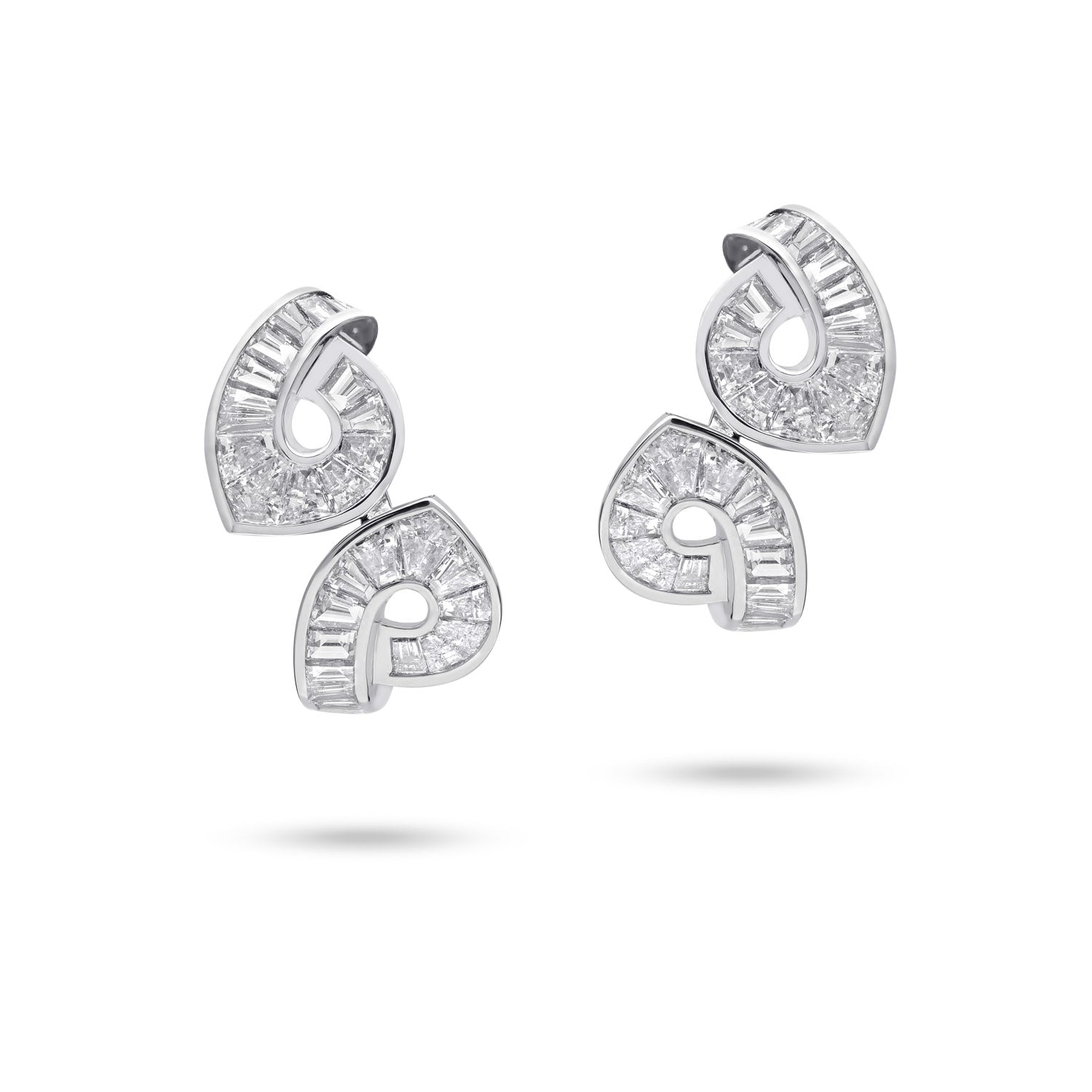 バゲット・ダイヤモンドのイヤリング