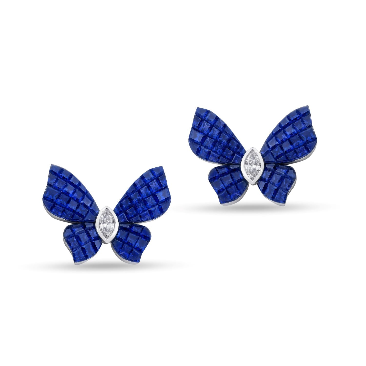 Earrings with Blue Sapphire