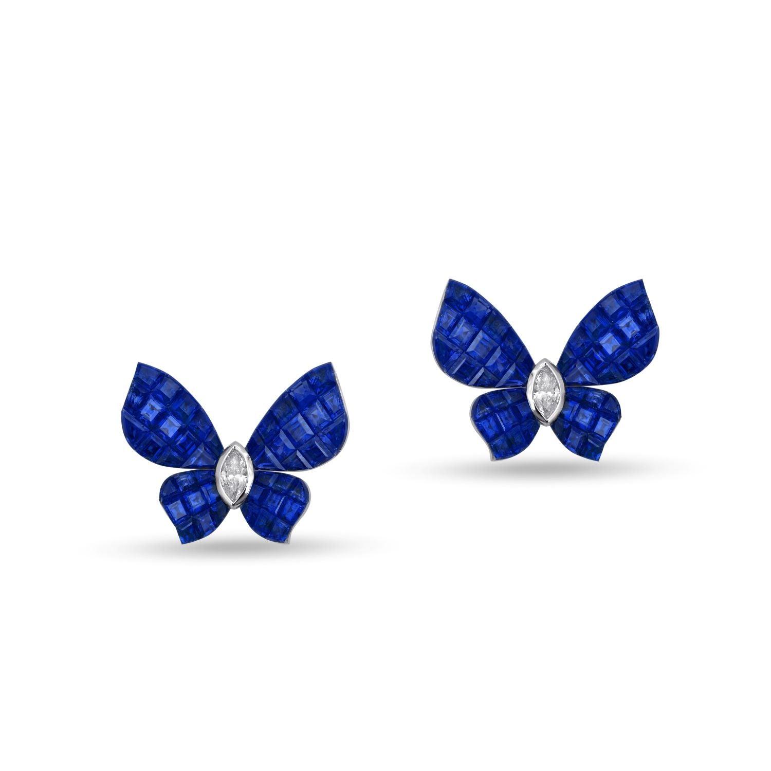 Earrings with Blue Sapphire