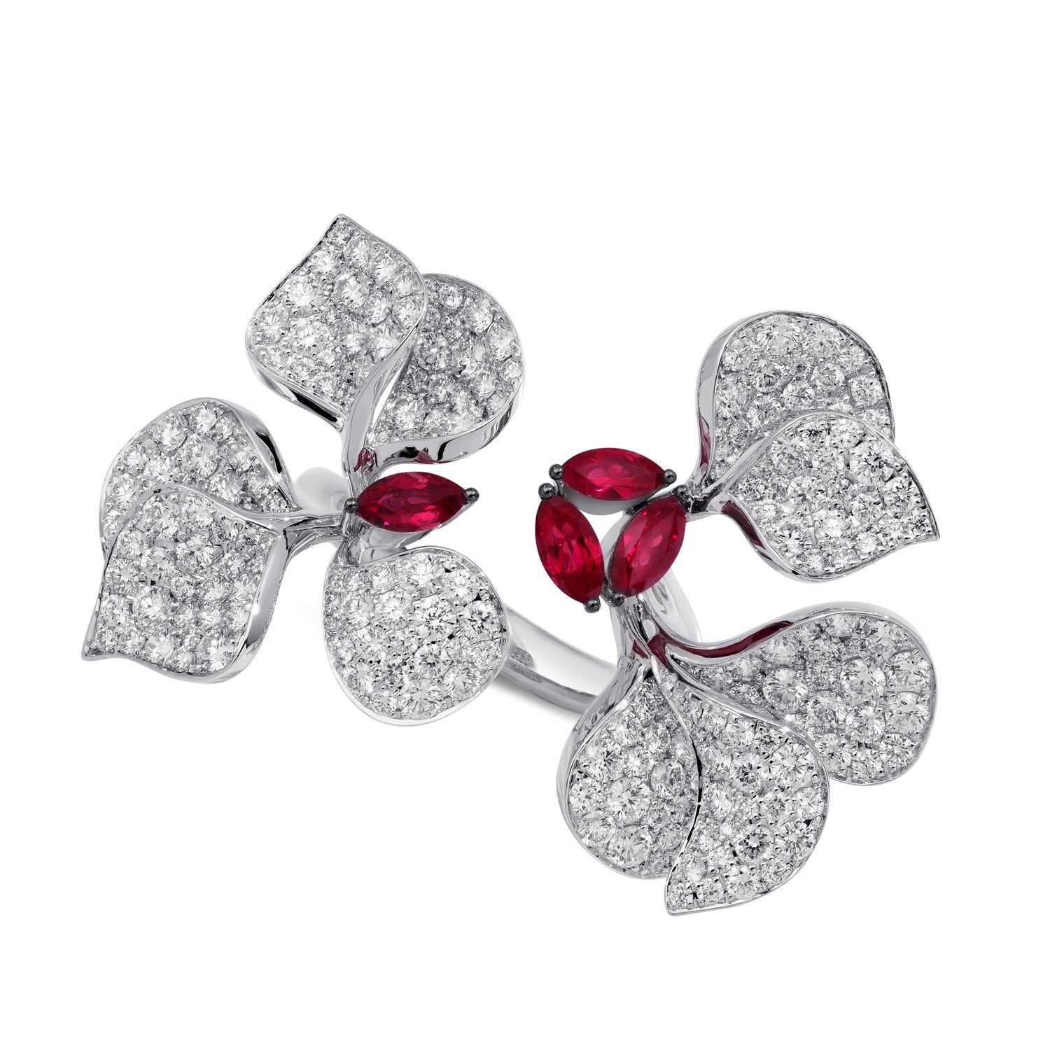 À FLEUR DE PARIS Ruby Double Ring