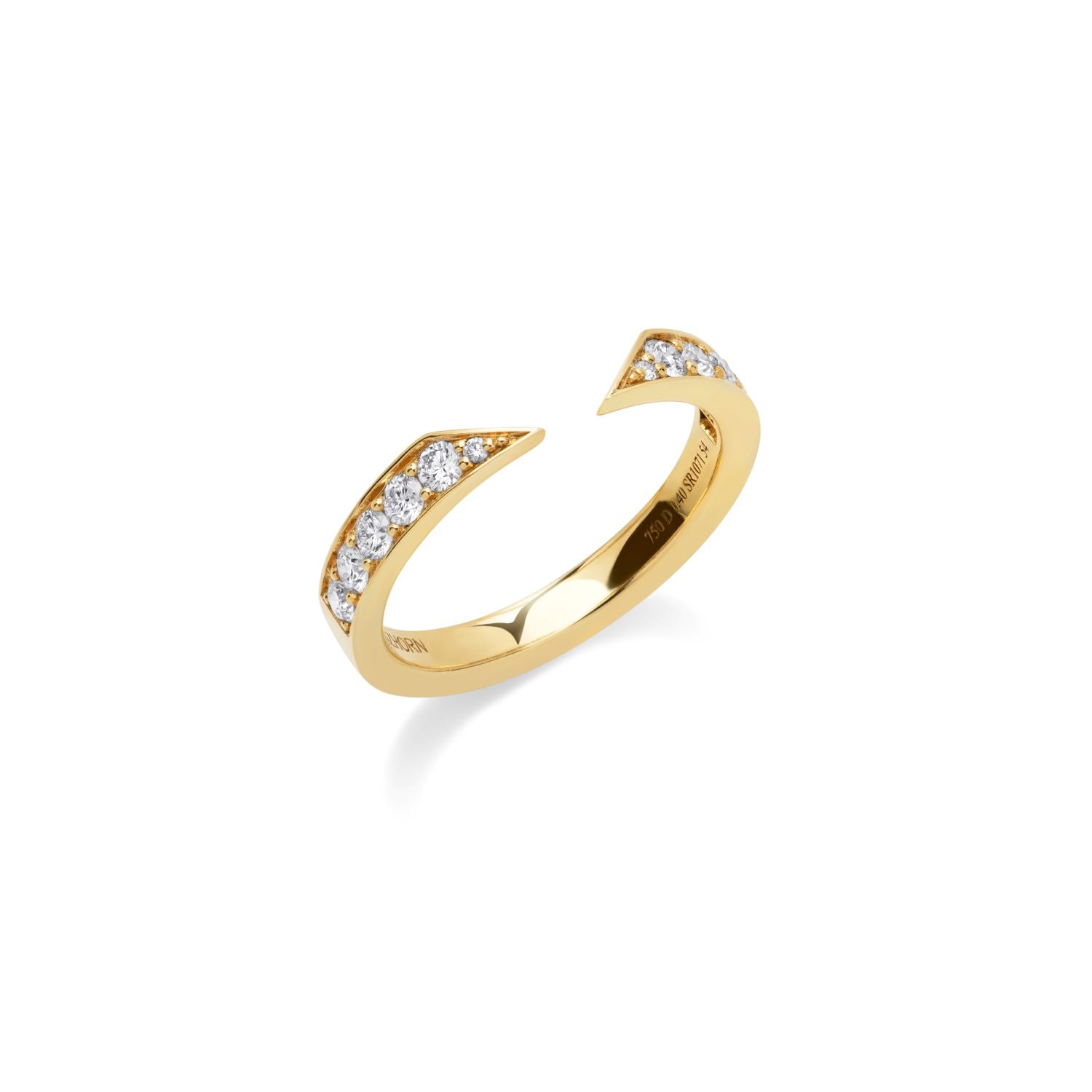 Offener Diamantpavé Ring