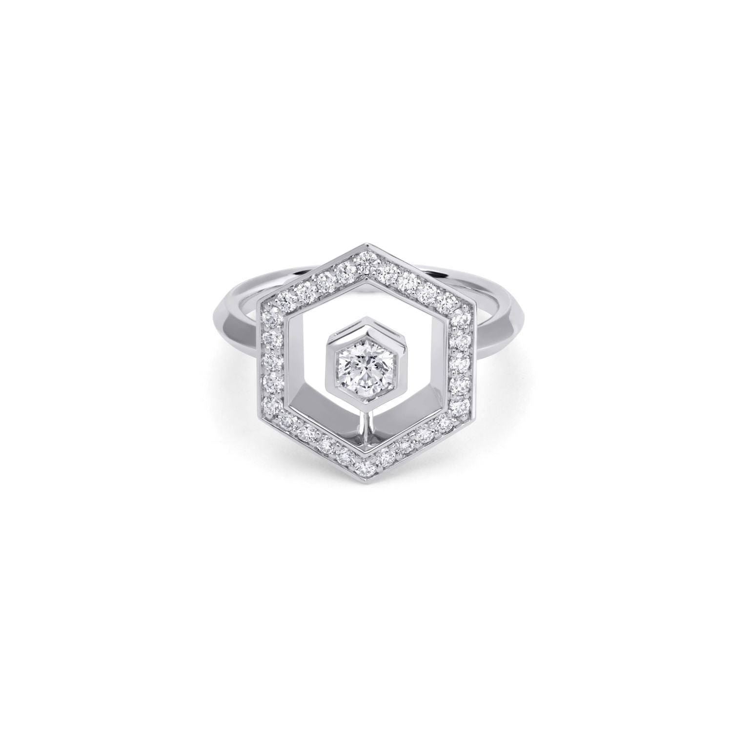 Pavé Diamond Halo Ring