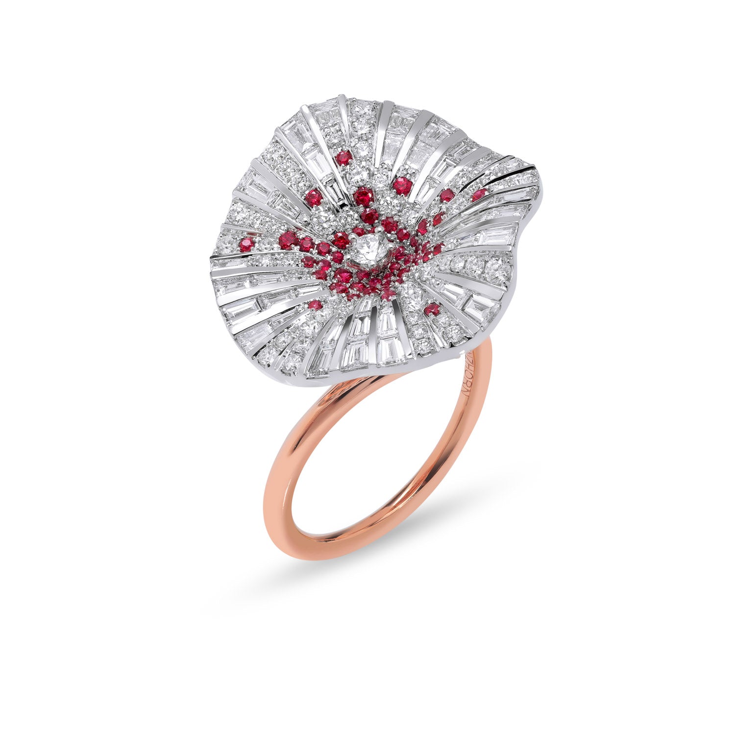 BELLE Ring mit rosa Saphiren