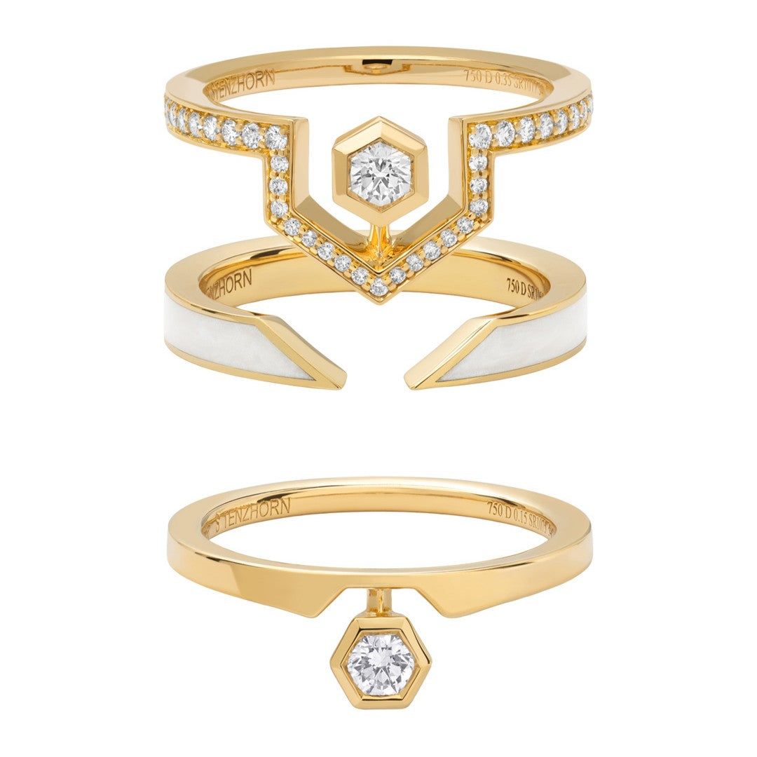 Diamantpavé Stern-Ring