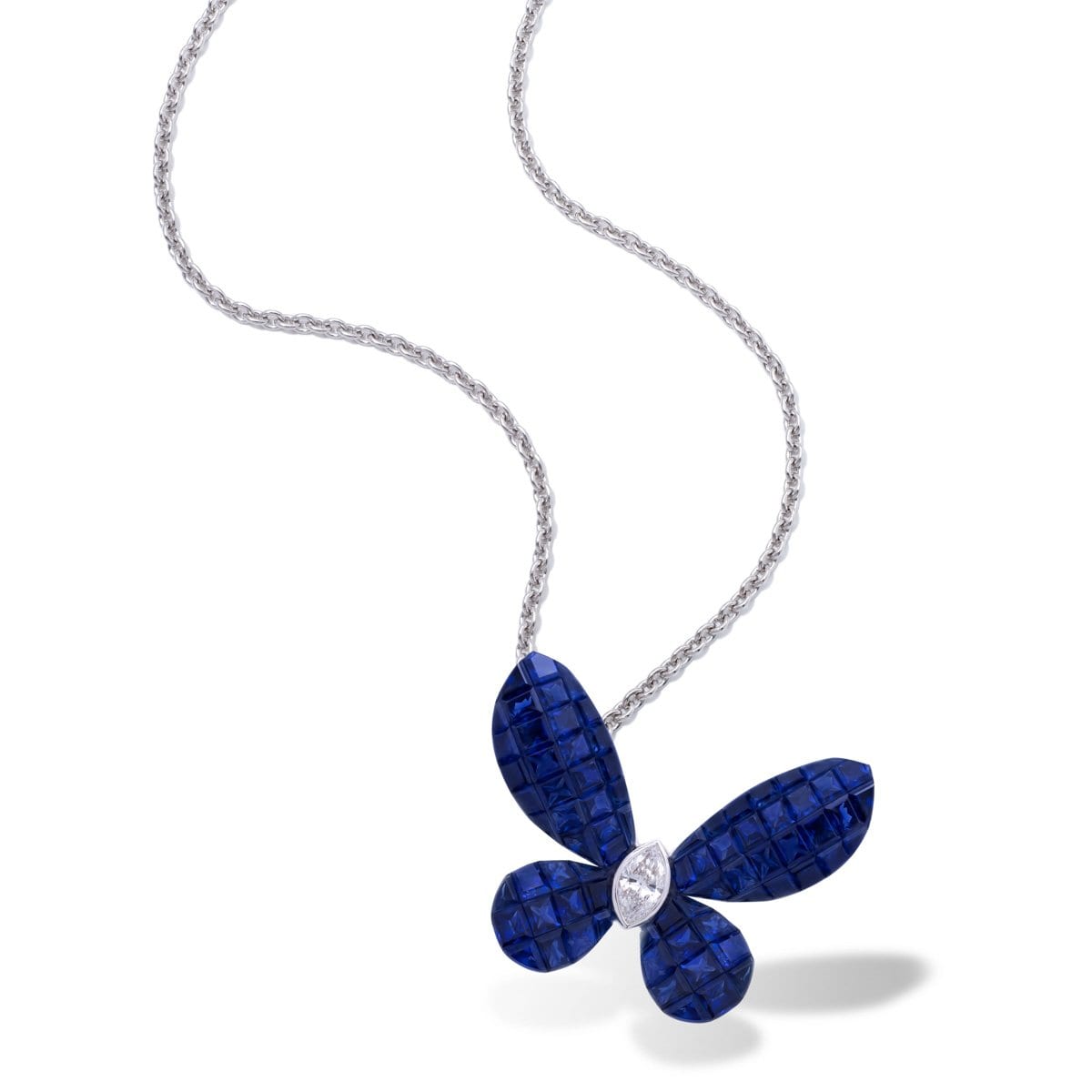 MADEMOISELLE B., round Shape Sapphire Pendant