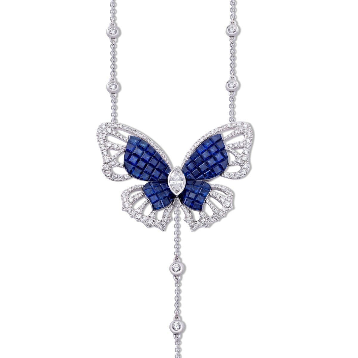 MADEMOISELLE B., KIMONO Necklace in sapphires - STENZHORN JEWELLERY